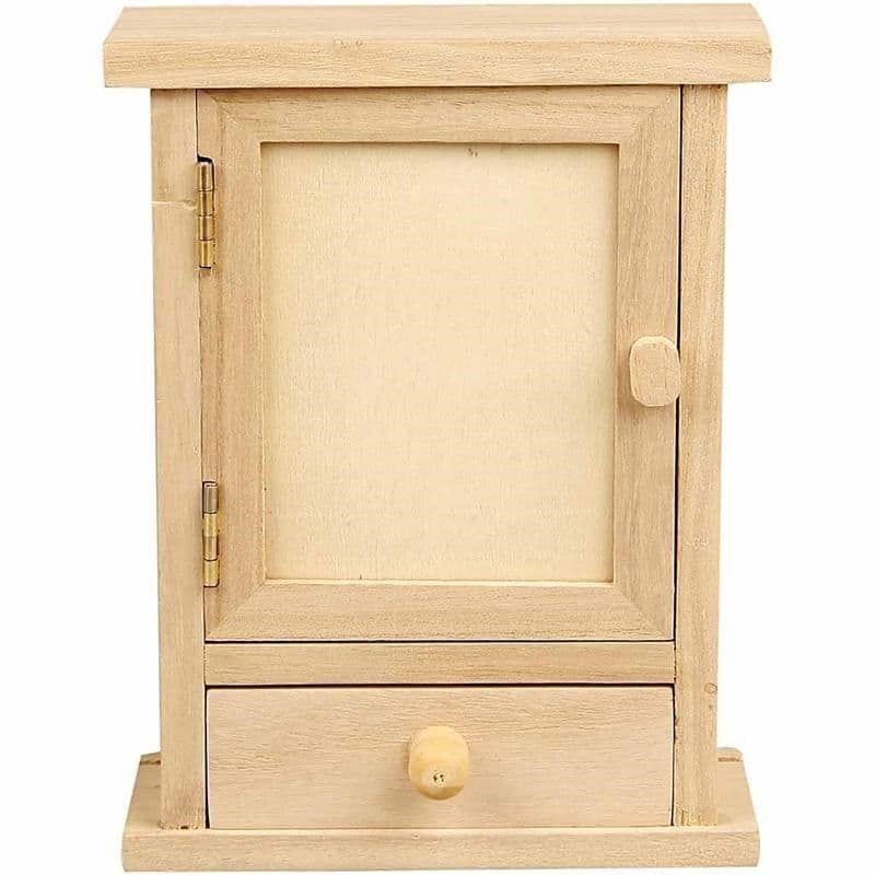 Simple small unfinished natural wood key WC370 dinky keys